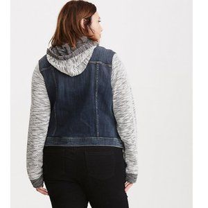 DENIM FRENCH TERRY JACKET